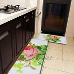 Lot de 2 tapis de cuisine lavables antidérapants pour intérieur ou extérieur Cyra