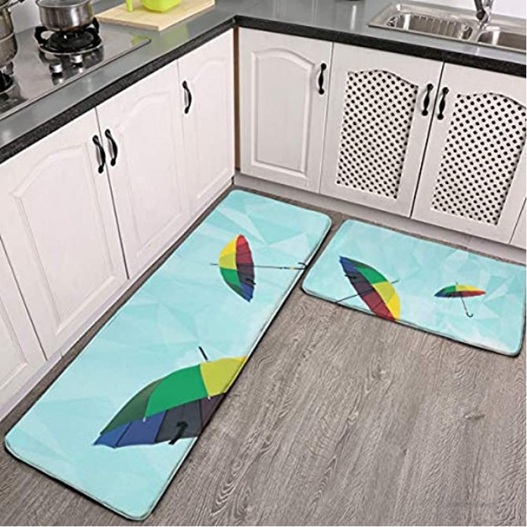 Lot de 2 tapis de cuisine lavables antidérapants pour intérieur ou extérieur marque Ashkenazi