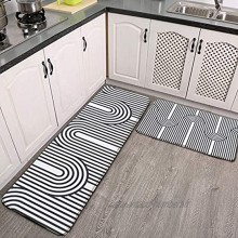 Lot de 2 tapis de cuisine lavables antidérapants pour intérieur ou extérieur motif texturé sans couture