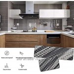 Lot de 2 tapis de cuisine lavables antidérapants pour intérieur ou extérieur texture moderne en demi-tone