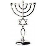 Ananadashop Bougeoir en forme d'étoile de David Judaïque 7 branches Symbole juif d'Israël Menorah