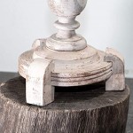 Antikas Bougeoir en bois lampe de table rustique bougeoir au look vintage.