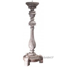 Antikas Bougeoir en bois lampe de table rustique bougeoir au look vintage.