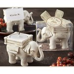Bougeoir pour bougie parfumée anniversaire votive Lot de 2 Polyrésine White Elephant 8.5*6*5cm3.35*2.36*2inch
