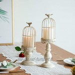 Sziqiqi Chandelier à Cage à Oiseaux Vintage Chandeliers décoratifs pour Tables de Mariage Ornements pour Chandeliers sculptés en Fer forgé S + L