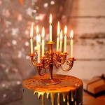 Holibanna 2pcs candélabre bougeoir gâteau d'anniversaire Titulaire avec des Bougies pour Les Mariages de noël fête à la Maison