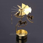 KINTRADE Porte-Bougie Rotatif doré Décoration de Mariage Papillon Volant