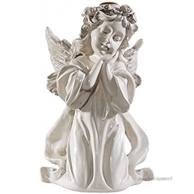 Statue Angel Retro Resine Home Bougeoir Décoration de TableBlanc,Beige Color : Beige Taille : B