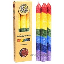trouver Quelque Chose de différent Rainbow Fuseau Non parfumées Bougies stéarine Multicolore Lot de 3