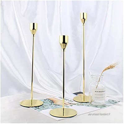 YTNGYTNG Bougeoirs Bougeoir européen métallique Golden Supports Stand Stand Stand Standing Salon Salon Décoration de Mariage Chandelier Color : 7 Size : 1 Set 3pcs