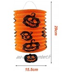 Aatpuss 8 pièces Lanterne en Papier pour Halloween Halloween Pliantes Lanternes Décoration Décoratif pour la Maison la Fête L'extérieur L'intérieur