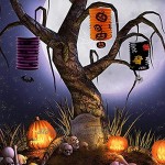 Aatpuss 8 pièces Lanterne en Papier pour Halloween Halloween Pliantes Lanternes Décoration Décoratif pour la Maison la Fête L'extérieur L'intérieur