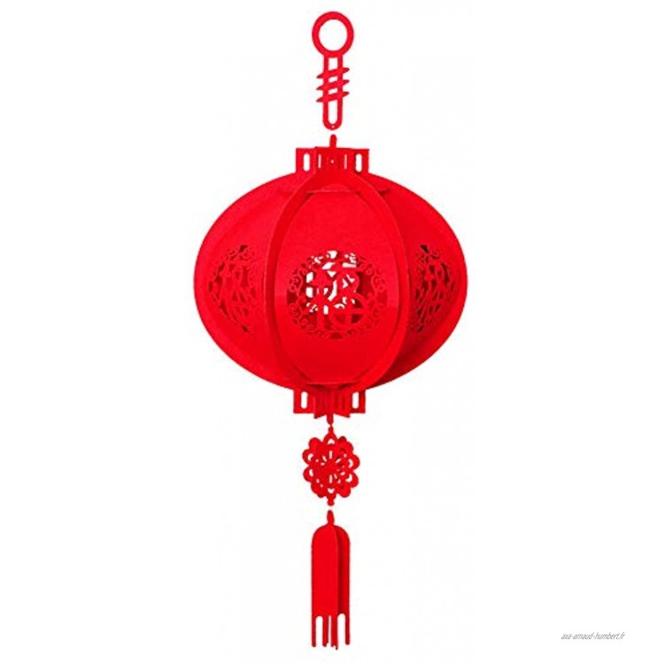 Lanterne chinoise rouge porte-bonheur pour festival de printemps à suspendre décoration d'intérieur pour la célébration du Nouvel An