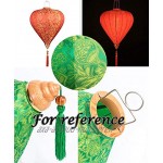 Lanterne en Tissu Peint Chinois Traditionnel Lanterne Suspendue décor Abat-Jour pour Le Jardin 14
