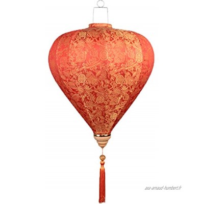 Lanterne en Tissu Peint Chinois Traditionnel Lanterne Suspendue décor Abat-Jour pour Le Jardin 14"
