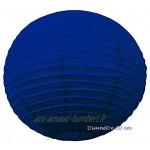 Lanterne Japonaise Bleu Foncé Lampion Boule Papier 35 cm à Suspendre