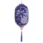 Lanterne Traditionnelle en Tissu Style Chinois Peint Abat-Jour décoratif Jardin Suspendu 14