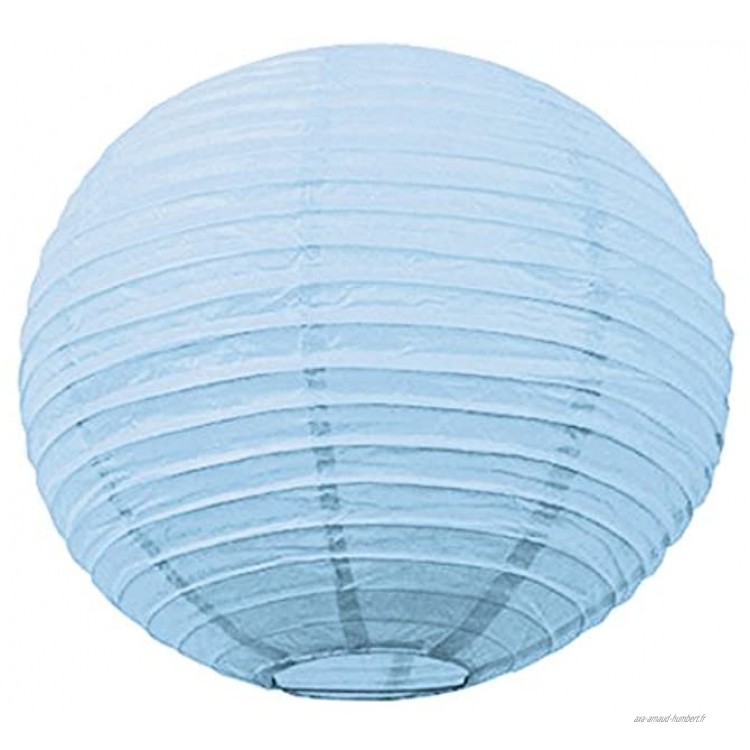 Party Pro 5025M Lanterne Japonaise Papier de Riz Bleu Dragée 35 x 35 x 35 cm