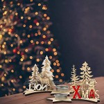 Bougeoirs Noël Bougeoir bricolage Noël ornements en bois chandelier décorations Santa Chriastmas arbre thé lumière bougie porte bois bougie pour Noël mariages décoration de la maison les parties B