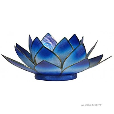 Find Something Different Bougeoir Veilleuse Lotus en Capiz Bleu