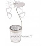 JHD Bougie Chauffe-Plat rotative en métal Support de lumière de thé carrousel décoration de la Maison