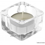 Square Glass Tealight Candle Holder For Home Weddings Or Gift | M&W 12 New