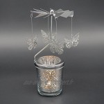 Yunso Photophore rotatif en forme de papillon pour bougie chauffe-plat Décoration d'intérieur
