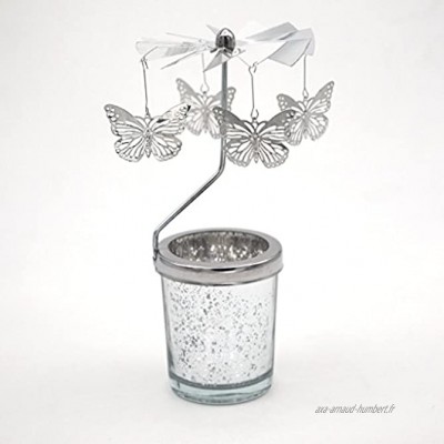 Yunso Photophore rotatif en forme de papillon pour bougie chauffe-plat Décoration d'intérieur