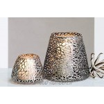 Casablanca Windlicht Kerzenständer -Purley Metall Farbe: antik-silber Ø 14 cm 54956