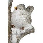 dekojohnson Photophore en forme d'oiseaux d'hiver sur une branche Décoration d'automne Décoration de Noël Couple d'oiseaux Lanterne résistante aux intempéries 36 x 16 x 58 cm