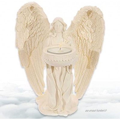 mtb more energy Photophore décoratif « Silent Watch » Ange à genoux 18 x 15 x 12 cm Décoration ange gardien