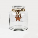 Photophore en verre avec pendentif en forme d'étoile Cadeau de Noël