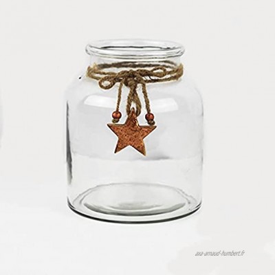 Photophore en verre avec pendentif en forme d'étoile Cadeau de Noël