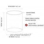 Verre de Remplacement pour lanterneau ou lanterneau de Varia Living | diamètre 14,5 cm | Cylindre de Verre Rond sans Fond | Tube de Verre Ouvert