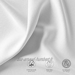 Alreya Mako Satin Taie d'oreiller 100% Coton 60x60 cm Blanc avec Fermeture éclair YKK Hypoallergénique sans Produits Chimiques