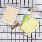 30pcs DIY Kraft Papier Cadres Photo Suspendus Décoration Murale DIY avec Clips Cordes pour Photos 4x6in Multicolore