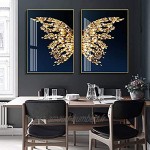 Dims Impression artistique sur toile Motif papillons abstraits Pour chambre à coucher maison Décoration murale Couleur : Frameless Dimensions : 50 x 70 cm