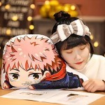 Anime Plushies Coussin mignon en peluche Jujutsu Kaisen Gojo Satoru Oreiller avec motif anime 35 x 45 cm