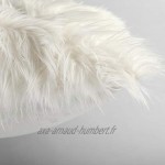 CelinaTex Cuddly Coussin décoratif 40 x 60 cm blanc cheveux longs coussin décoratif imitation fourrure Nicki