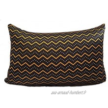 COVERBAGBCN Coussin Antiestres carré Microbilles Zigzag Orange