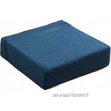 Yoole EU Coussin de chaise de salle à manger 40 x 40 cm 45 x 45 cm carré épais pour la maison le bureau le jardin l'intérieur ou l'extérieur 40 x 40 x 8 cm bleu