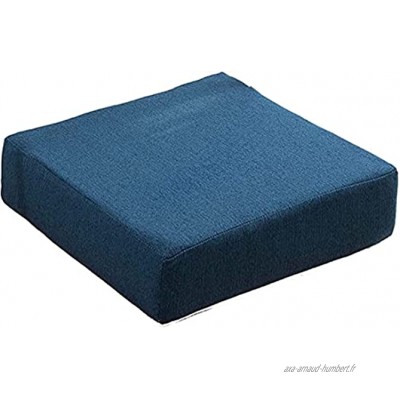 Yoole EU Coussin de chaise de salle à manger 40 x 40 cm 45 x 45 cm carré épais pour la maison le bureau le jardin l'intérieur ou l'extérieur 40 x 40 x 8 cm bleu