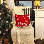 Housses de Coussin de Noël Père Noël Renne Flocon de Neige Polyester Lin Décoratif Taie doreiller Noël pour Canapé Lit Chaise Joyeux Noël Maison Décoration