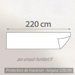 Linnea Housse de Protection de traversin imperméable 220 cm Arnon Molleton 100% Coton contrecollé polyuréthane