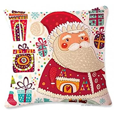 Runfon Noël Shop Shoge Coussine Home Home Coussin d'oreiller décoratif Santa Claus Motif Coussin Coussin Coussin de Coussin avec Fermeture à glissière cachée