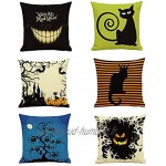 Yililay Halloween Coussin Coussin Linge Tampon Coussin Coussin Protecteur 45x45cm sans Insert Style 5 Fournitures Halloween