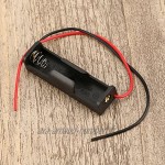 Zhou-YuXiang Boîtier de Rangement de Batterie Filaire Support de boîte en Plastique avec câble pour 1 x Batterie AA à souder Connexion Noir numérique