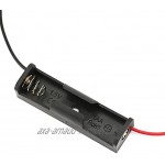 Zhou-YuXiang Boîtier de Rangement de Batterie Filaire Support de boîte en Plastique avec câble pour 1 x Batterie AA à souder Connexion Noir numérique