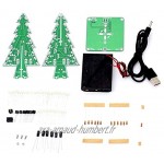 Zhou-YuXiang Décor électronique LED Flash Circuit Pièces Arbre de Noël 3D Arbre LED DIY Kit Matériel respectueux de l'environnement