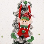Zhou-YuXiang Décoration de Noël Elf Poupée en Peluche Arbre De Noël Suspendu Ornement Rideau Boucle Enfants Jouets Rideau Décoration